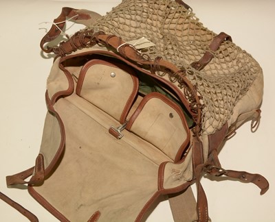 Lot 719 - A Hardys leather-trimmed canvas fishing bag...