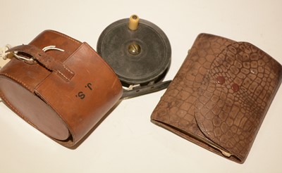 Lot 741 - A Reel and miscellaneous fishing tackle.