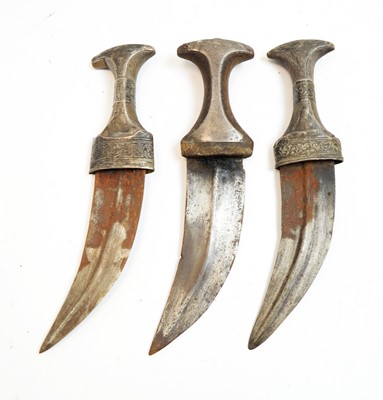Lot 711 - Three 19th Century jambiyas