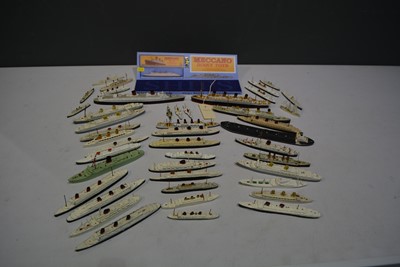 Lot 1277 - Vintage diecast metal ocean liners by Dinky, Tri-ang, Minic and others.