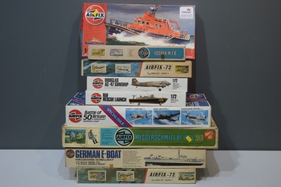 Lot 1263 - Airfix plastic model construction kits (9)
