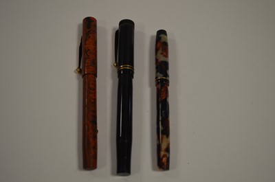 Lot 679 - Three early Burnham fountain pens