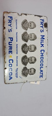 Lot 954 - Enamel Advertising Sign, `Fry`s Milk Chocolate`