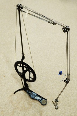 Lot 775 - A vintage cast metal treadle operated dentist's drill.