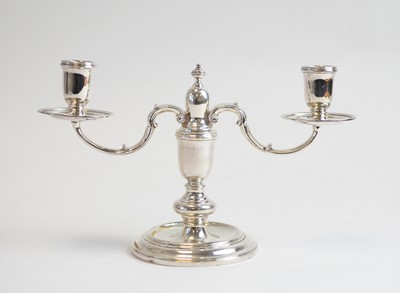 Lot 100 - C. J. Vander silver candelabra
