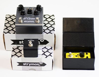 Lot 781 - Strymon delay pedal, tap pedal, donner mini pedal