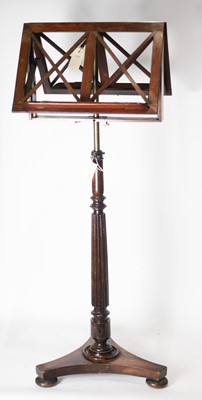 Lot 714 - An early Victorian rosewood duet stand