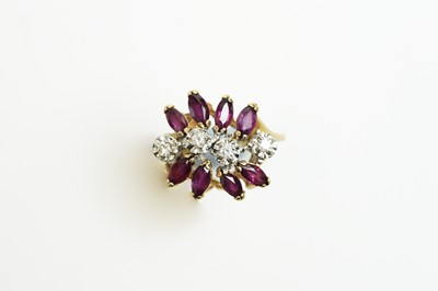 Lot 71 - Ruby and diamond dress ring