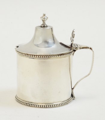 Lot 214 - George III silver mustard pot by James Crawford