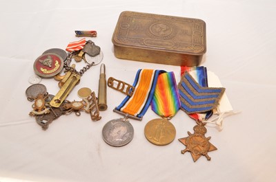 Lot 88 - WWI GS medal group and other items