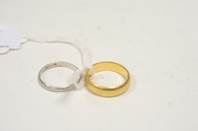 Lot 14 - Two wedding bands.
