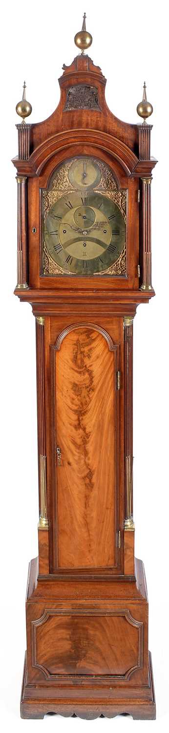 Lot 475 - James Allen, London - eight day musical mahogany longcase clock