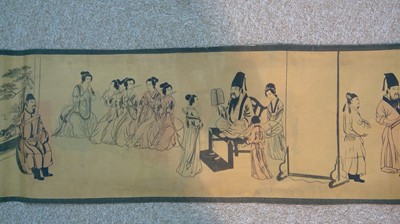 Lot 963 - Chinese School - a decorated scroll.