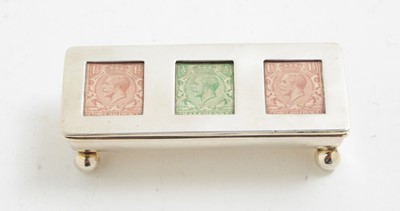 Lot 196 - Victorian silver triple stamp box