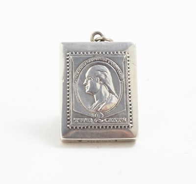 Lot 198 - American silver stamp case