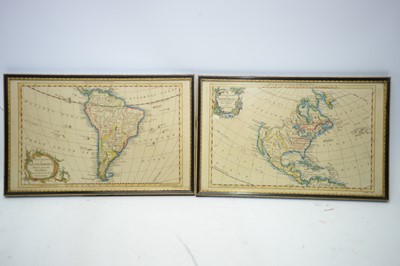 Lot 353 - After Gilles Robert de Vaugondy - maps of North and South America.