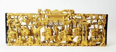 Lot 591 - carved Chinese panel