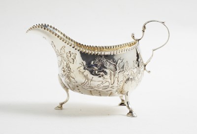 Lot 146 - Irish silver sauce boat, by Matthew West