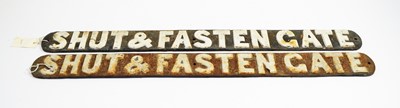 Lot 831 - Two cast iron railway signs.