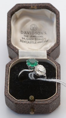 Lot 8 - A Colombian emerald and diamond ring
