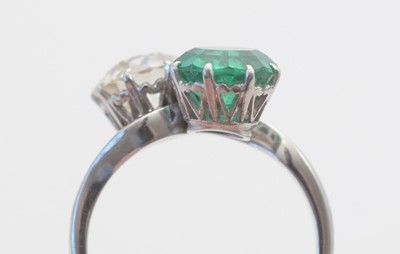 Lot 8 - A Colombian emerald and diamond ring