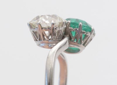 Lot 8 - A Colombian emerald and diamond ring