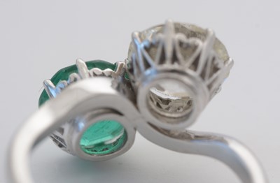 Lot 8 - A Colombian emerald and diamond ring