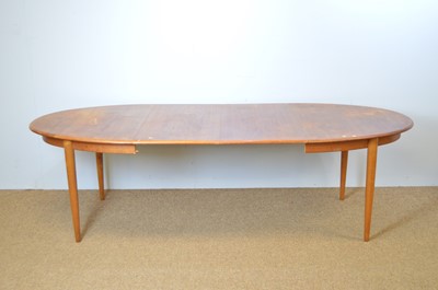 Lot 471 - Gudme Mobelfabrik teak oval extending dining table.