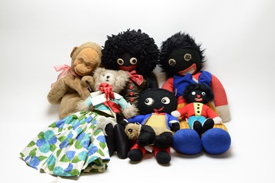 Lot 1089 - Merrythought Monkey pyjama case and Panda etc (6)
