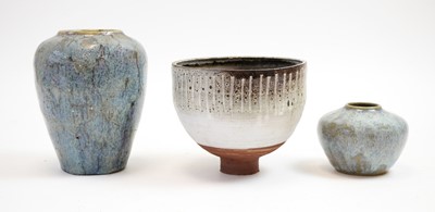 Lot 6 - Studio pottery bowl and two vases