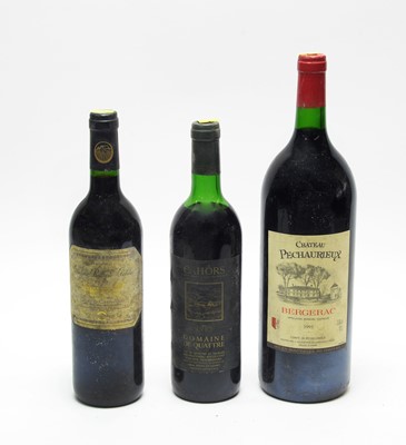 Lot 236 - Chateau Pechaurieux 1993; Domaine de Quattre 1985; and Chateau Bellevue Gabelas 1999