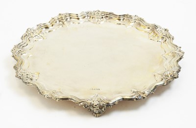 Lot 118 - An Edwardian silver salver.