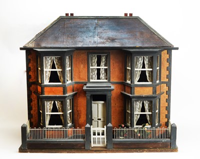 Lot 914 - An antique doll's house: Victorian suburban villa.