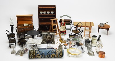Lot 934 - A collection of antique and vintage dolls, furniture and other items.
