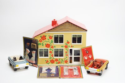 Lot 936 - Lundby, Sweden: a two-storey modern Continental doll's house; doll's furniture and accessories.