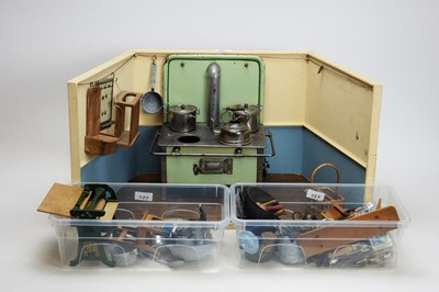 Lot 861 - Antique  doll's kitchen, and accessories.