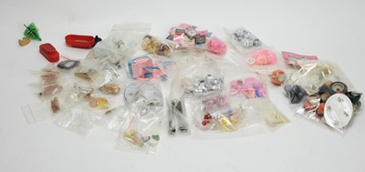 Lot 969 - Doll's tea china, plastic plates, and other accessories.