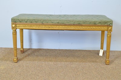 Lot 501 - Kimbel & Friederichsen, Berlin: rectangular giltwood stool.