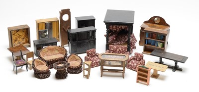 Lot 971 - Doll's house furniture.