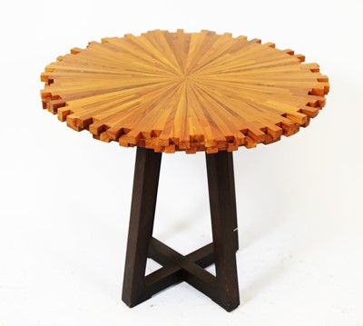Lot 112 - Andrew Martin - A ST316 walnut sunburst table