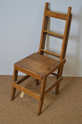 Lot 424 - Set of vintage oak metamorphic library steps.