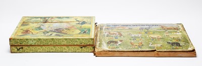 Lot 1157 - An early 20th C chromolithographic printed woodblock puzzle; and another puzzle.
