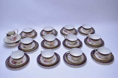 Lot 182 - Royal Worcester tea service for twelve.