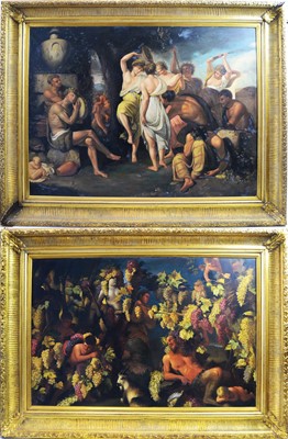 Lot 920 - After John Hamilton Mortimer - an oil painting, and another Bacchanalian scene.