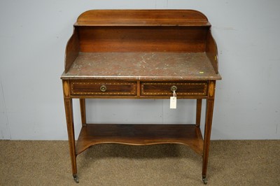 Lot 104 - Edwards & Roberts Edwardian inlaid mahogany washstand.
