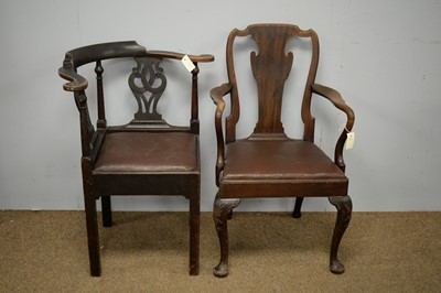Lot 94 - Corner chair; and elbow chair.