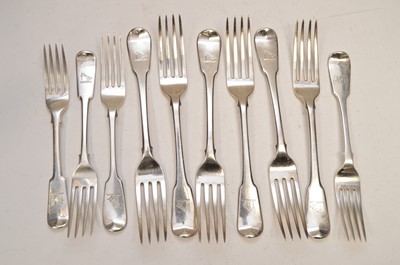 Lot 13 - Silver forks