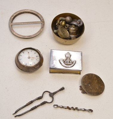 Lot 27 - Silver items including miniature silver fire tongs