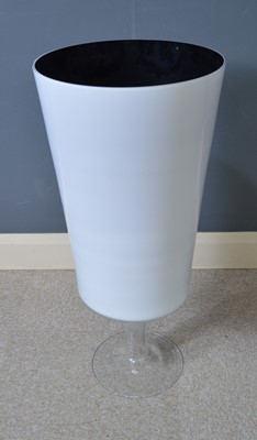 Lot 13 - Contemporary white glass vase.