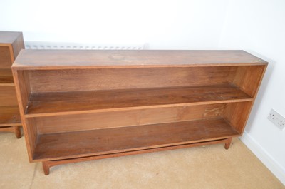 Lot 133 - A pair of mid Century teak open bookcases.